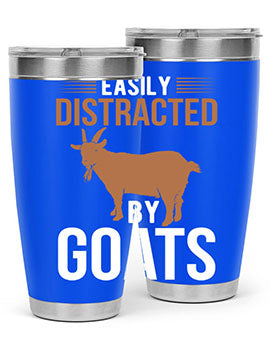 easily distracted by goats Style 5#- goat- Tumbler