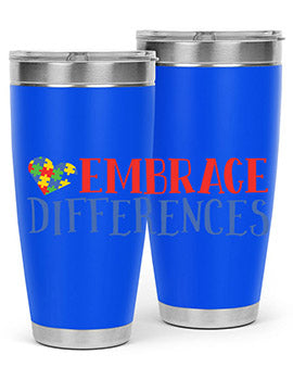 embrace differences Style 13#- autism- Tumbler