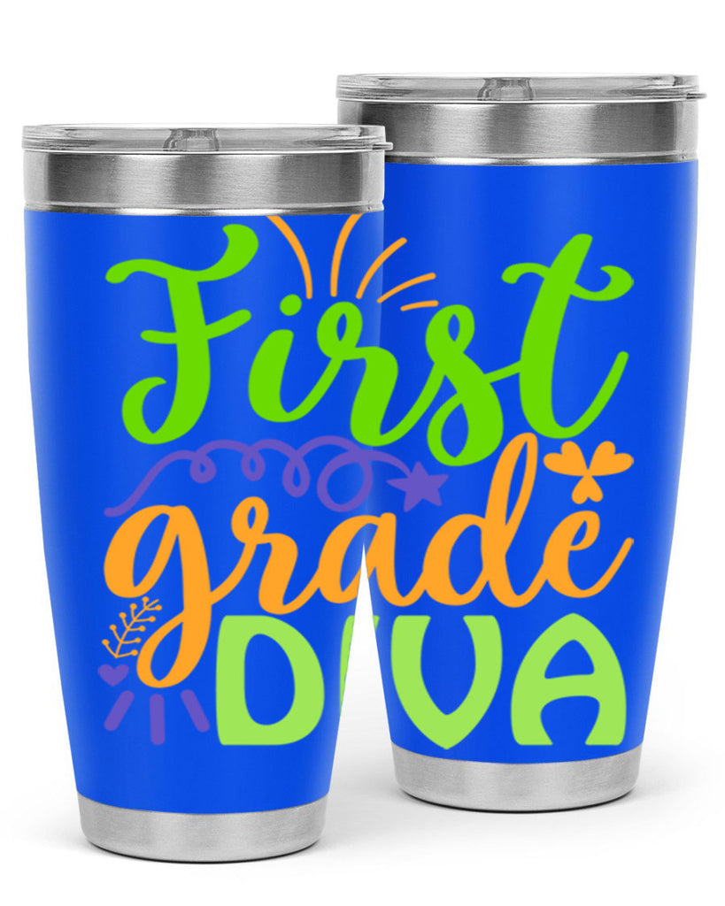 first grade diva 21#- mardi gras- Tumbler