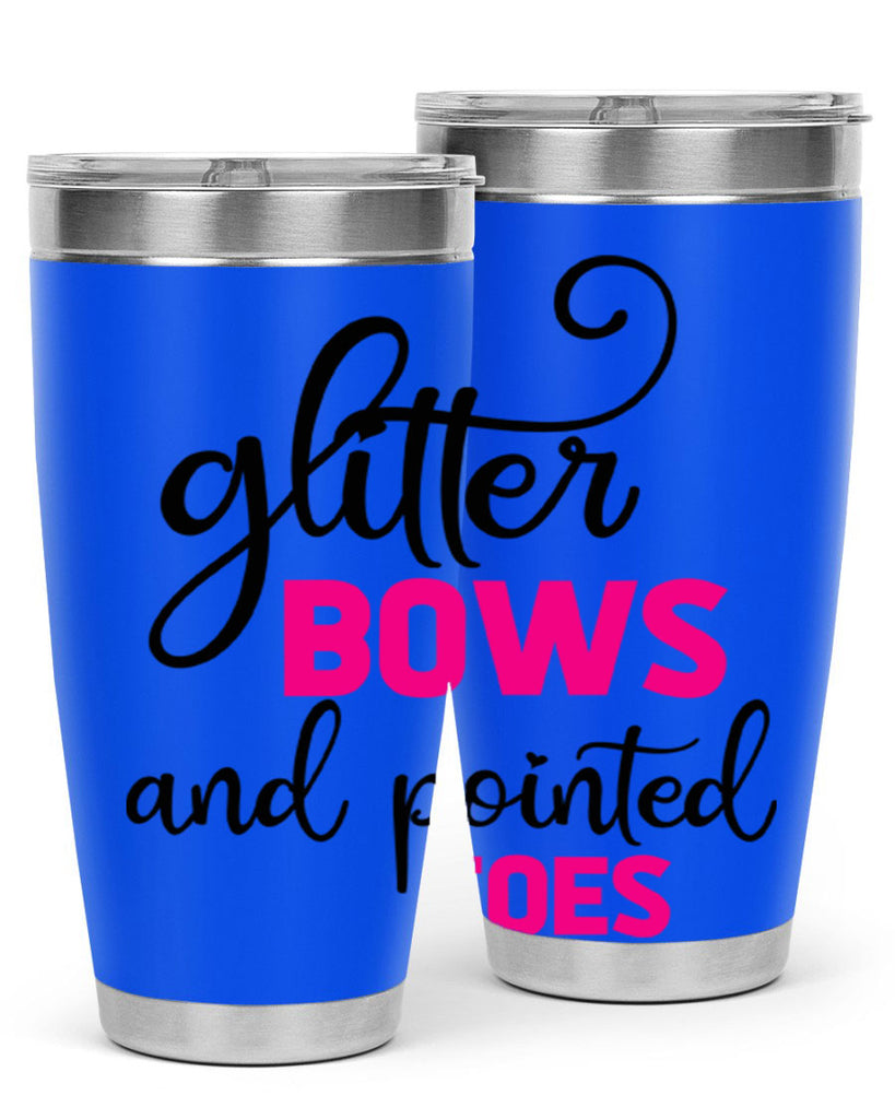 glitter bows and pointed toes 41#- ballet- Tumbler