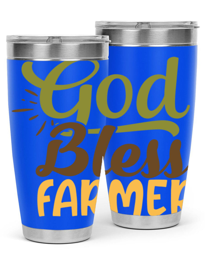 god bless farmer 10#- farming and gardening- Tumbler