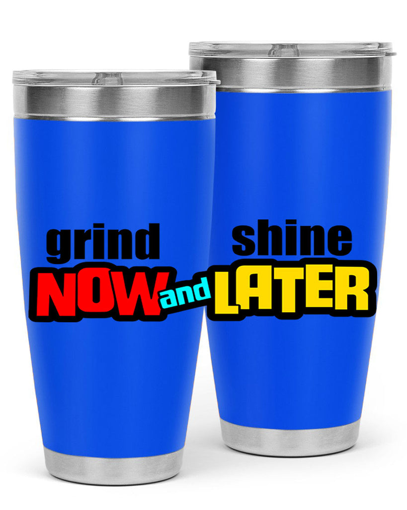 grind now and shine later 142#- black words phrases- Cotton Tank