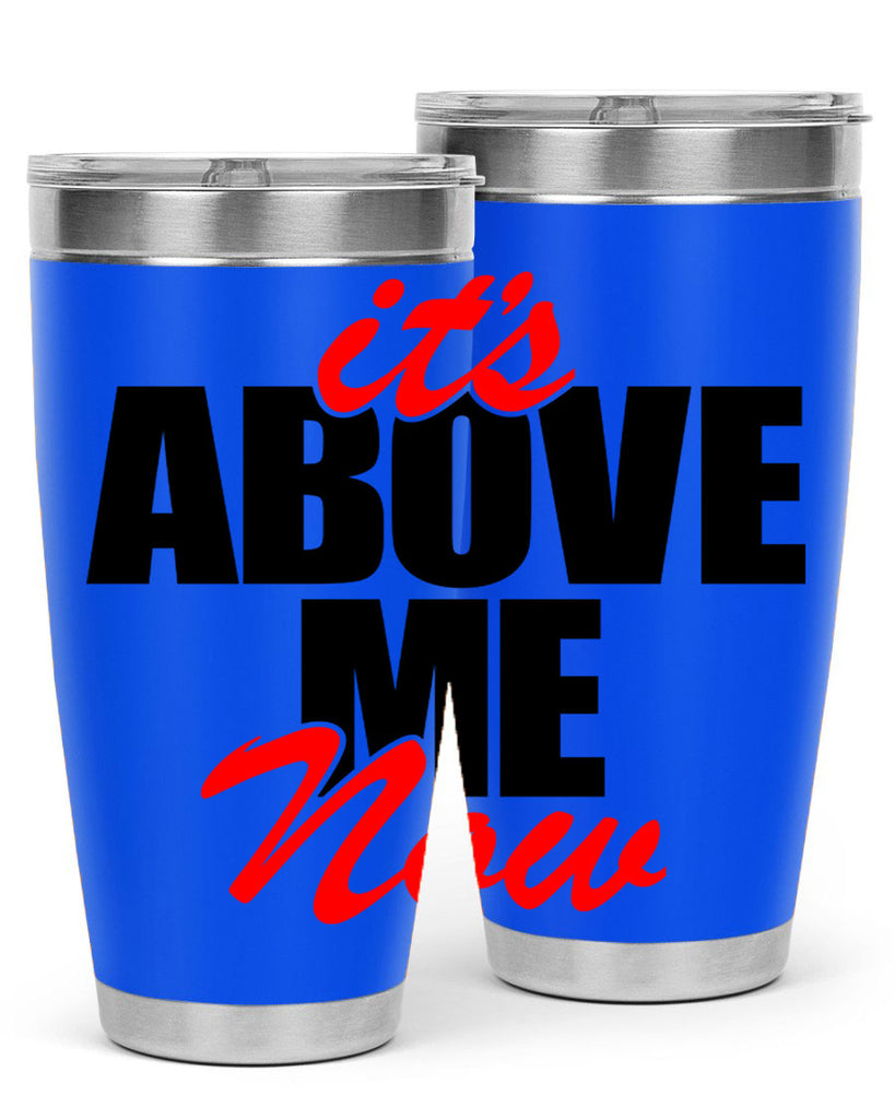 its above me now 106#- black words phrases- Cotton Tank
