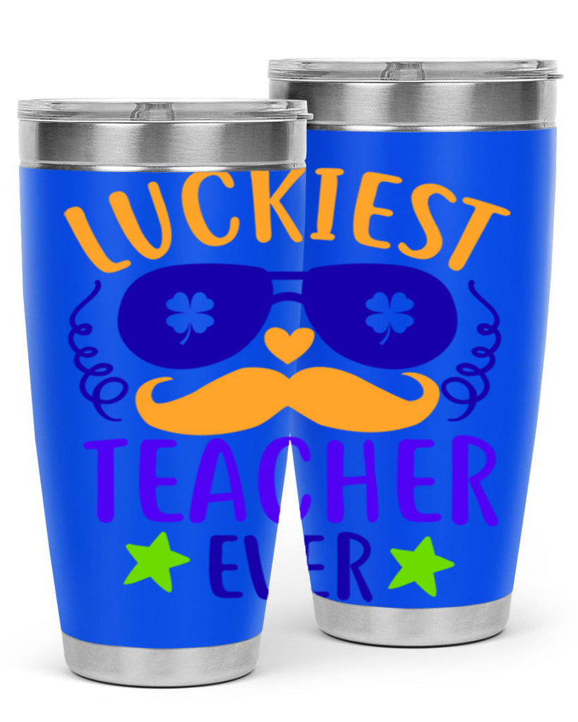 luckiest teacher ever 14#- mardi gras- Tumbler