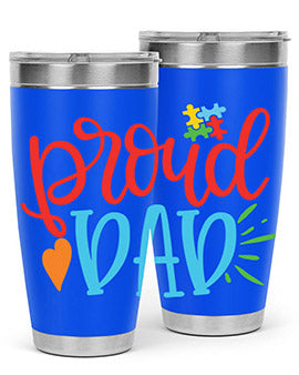 proud dad Style 36#- autism- Tumbler
