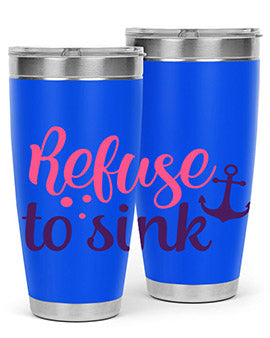 refuse to sink Style 4#- breast cancer- Tumbler