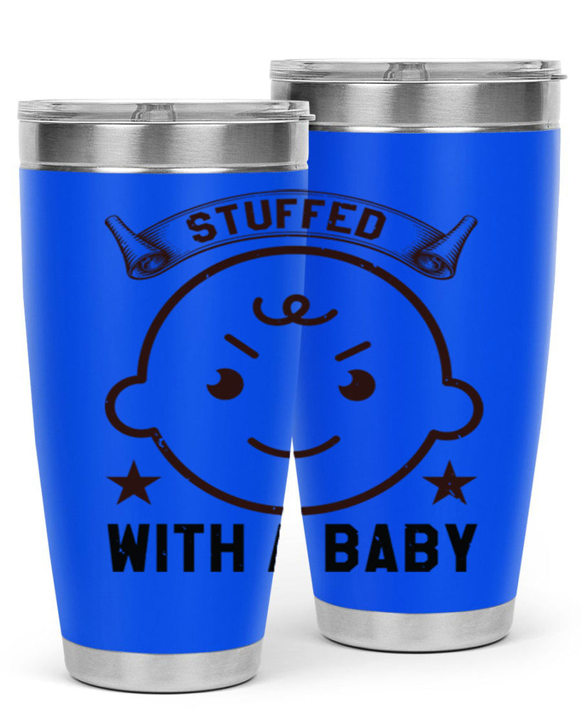 stuffed with a baby Style 14#- baby shower- tumbler