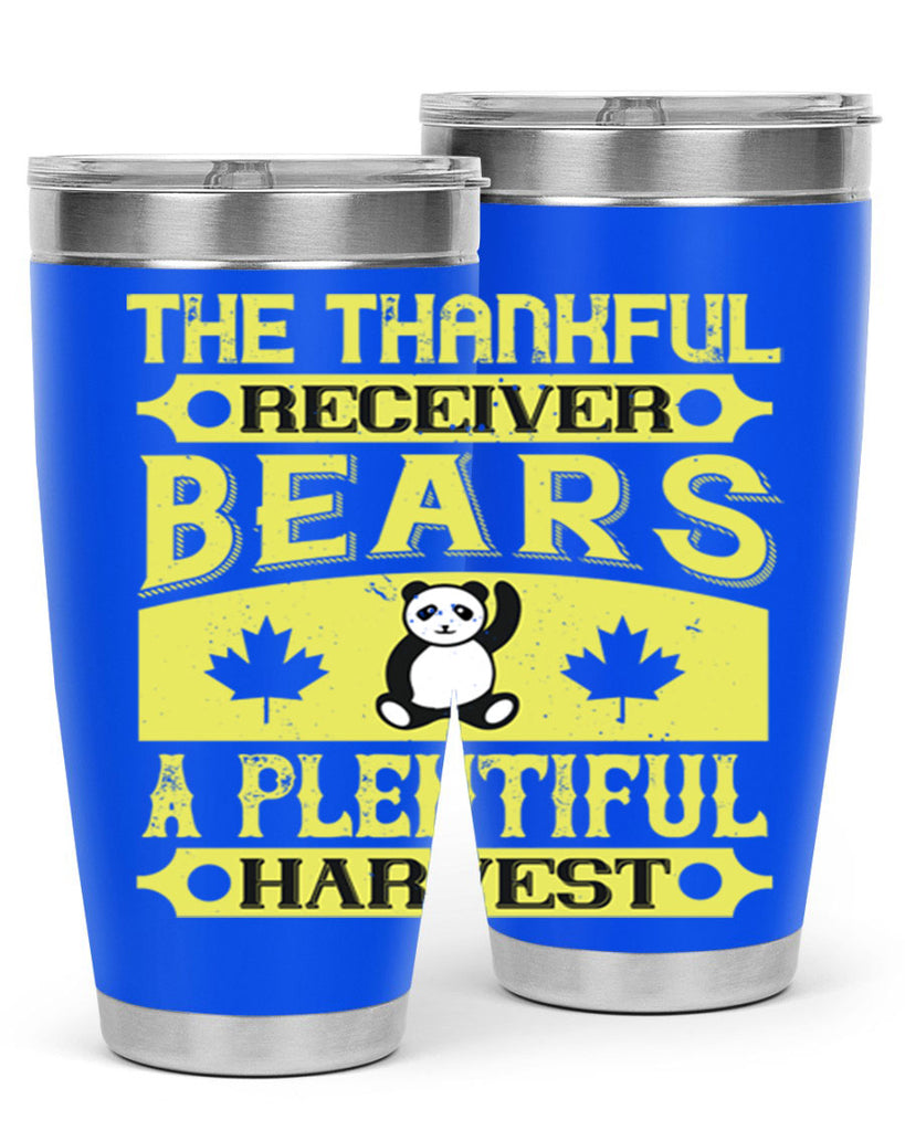 the thankful receiver bears a plentiful harvest 2#- thanksgiving- Tumbler
