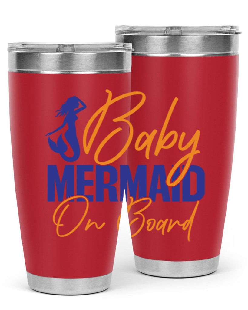 Baby Mermaid on Board 20#- mermaid- Tumbler