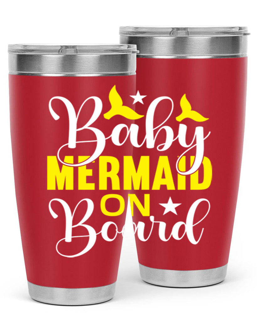 Baby Mermaid on Board 21#- mermaid- Tumbler
