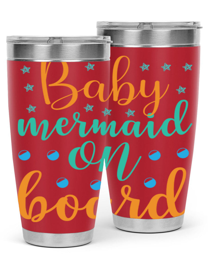 Baby Mermaid on Board 40#- mermaid- Tumbler