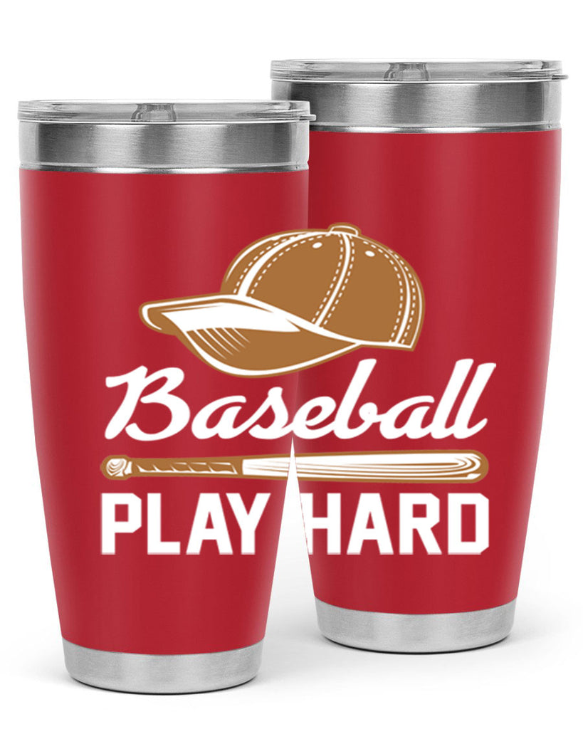 Baseball play 1444#- baseball- Tumbler