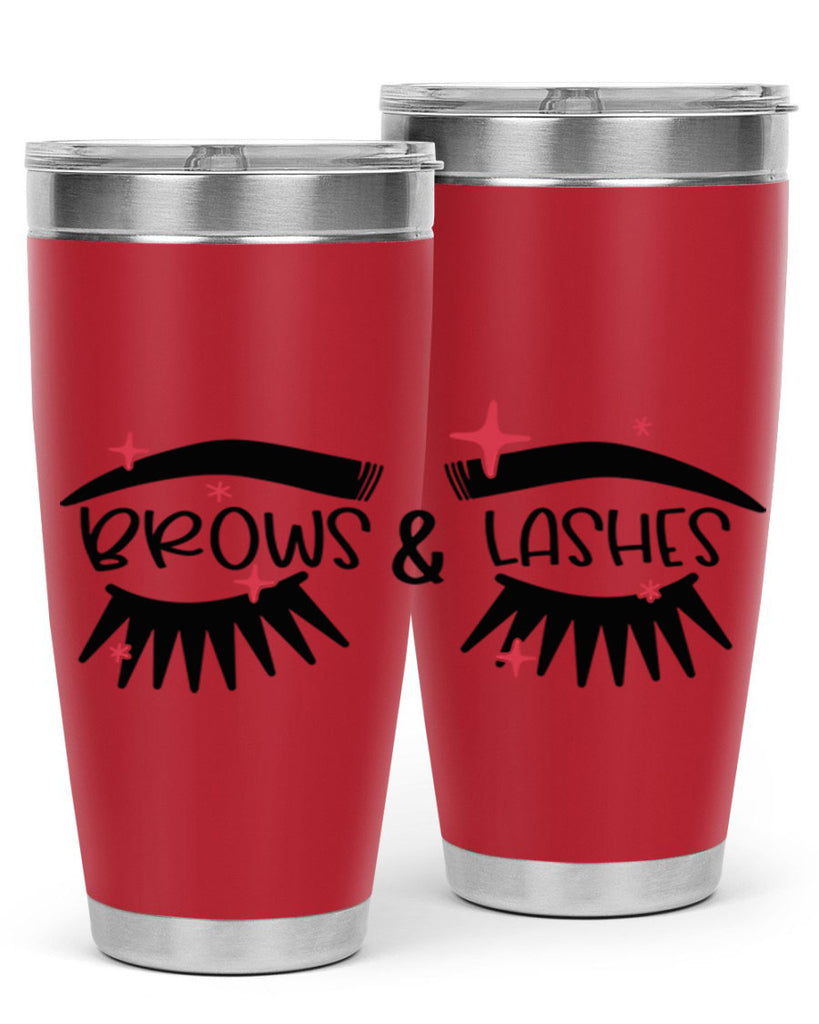 Brows Lashes Style 123#- make up- Tumbler