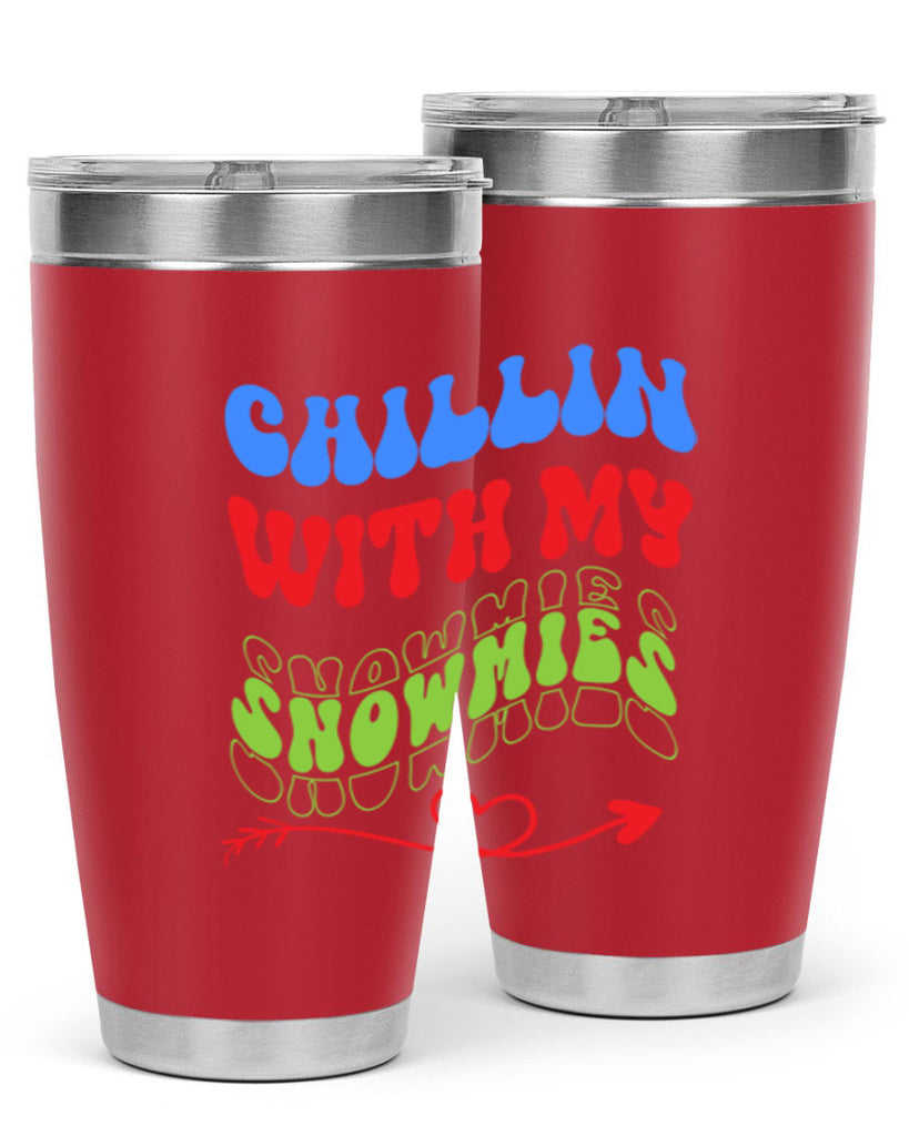 Chillin with my snowmies 42#- winter- Tumbler