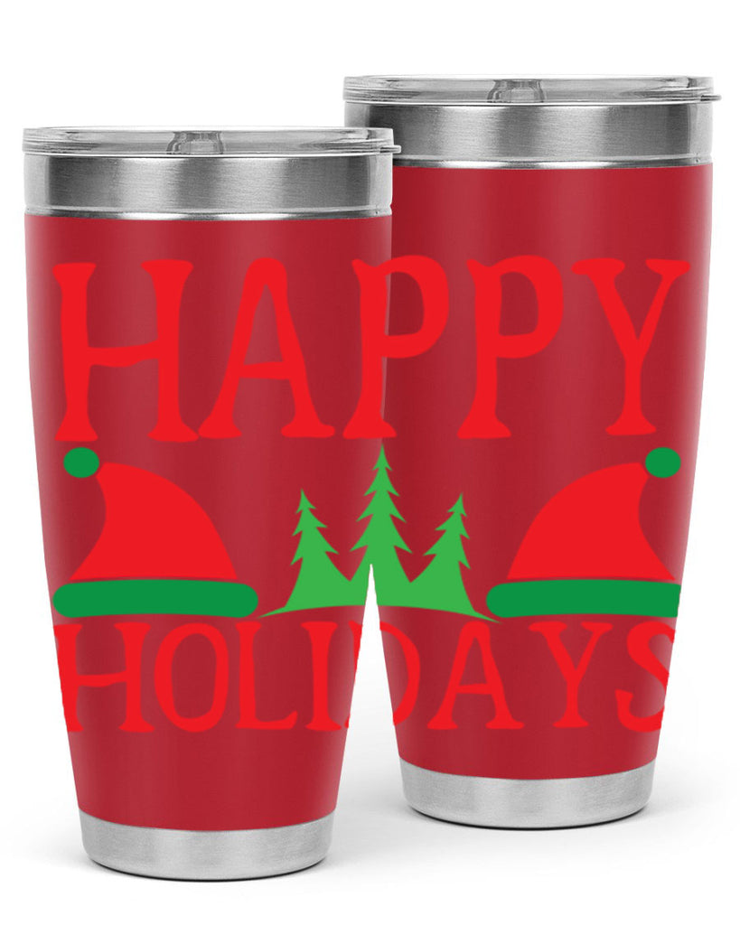 Happy Holidays 136#- winter- Tumbler