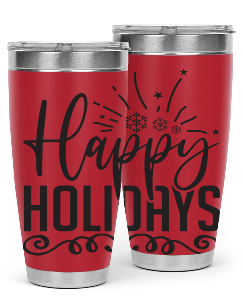 Happy holidays 137#- winter- Tumbler