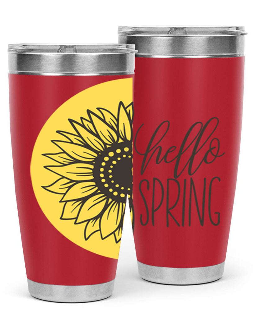 Hello spring half sunflower199#- spring- Tumbler