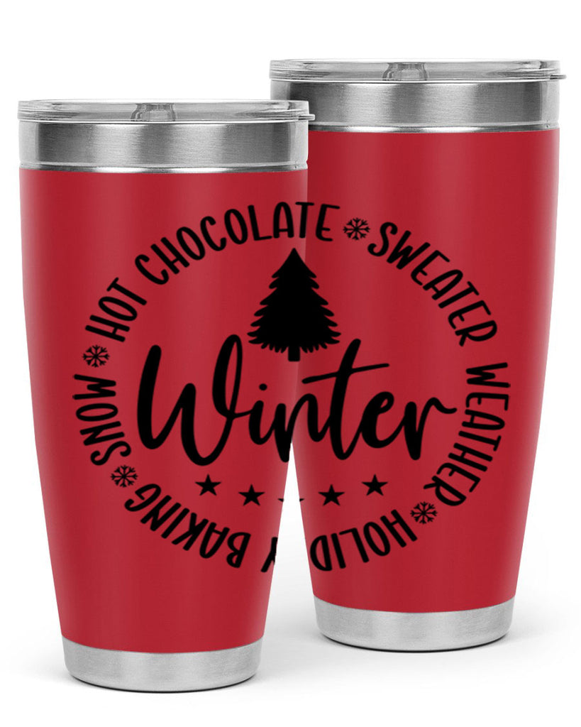 Hot Chocolate Sweater Weather Holiday Baking Snows196#- winter- Tumbler