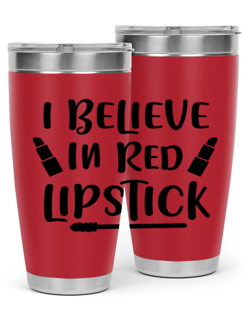 I Believe In Red Lipstick 104#- fashion- Cotton Tank