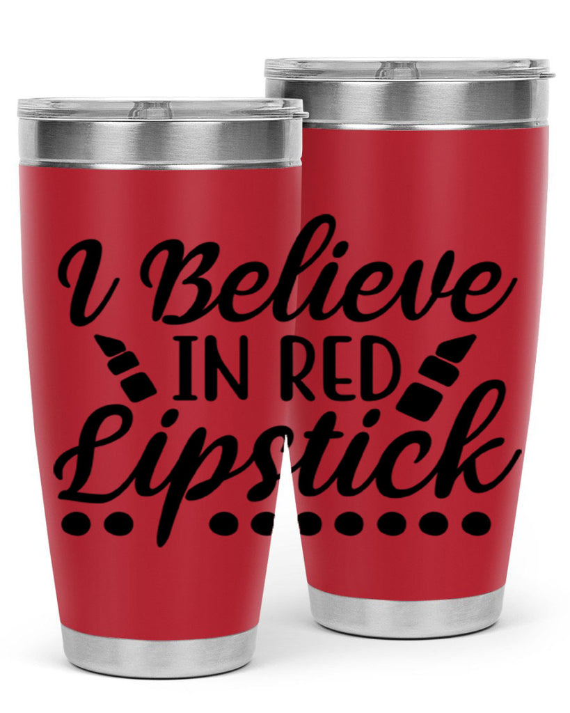 I Believe In Red Lipstick 106#- fashion- Cotton Tank