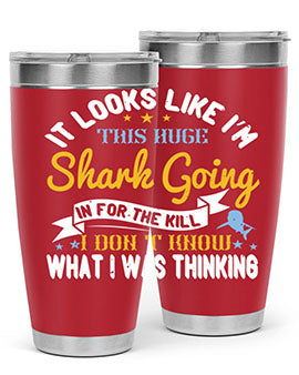 It looks like I’m this huge shark going in for the kill…I don’t know what I was thinking Style 60#- shark  fish- Tumbler