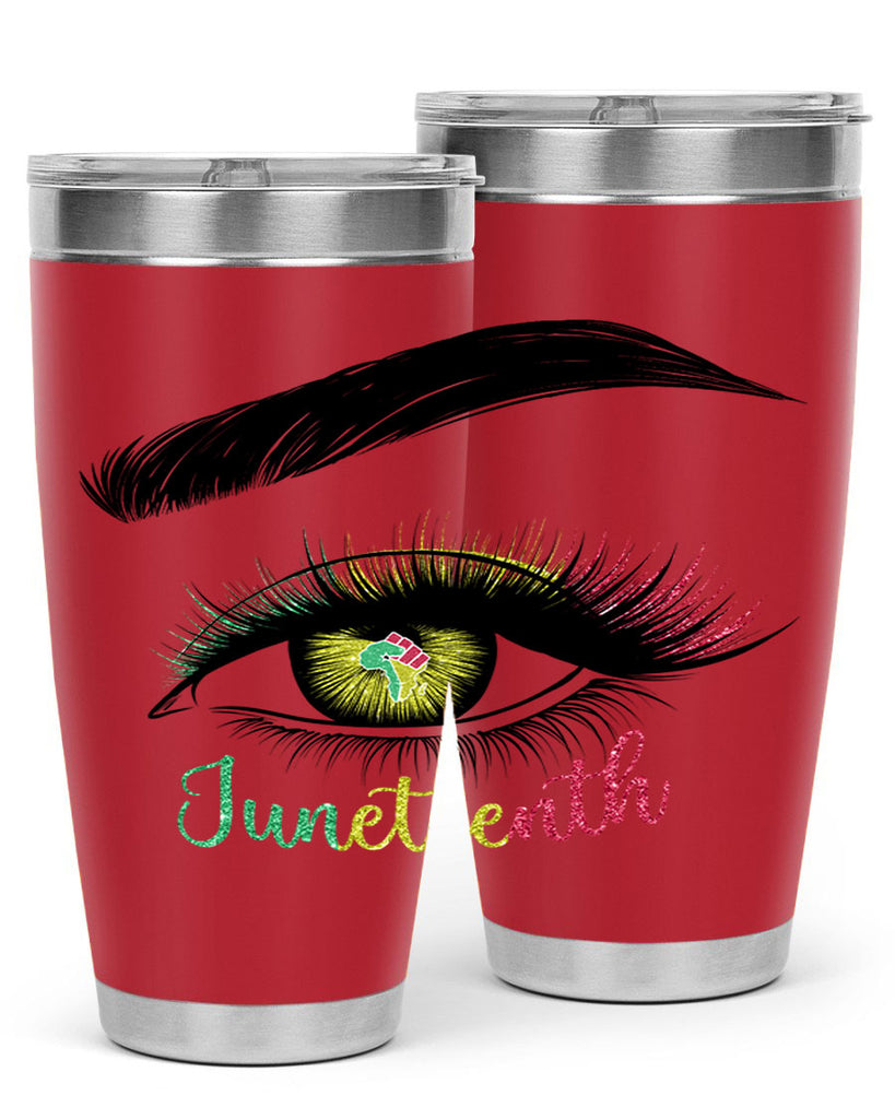 Juneteenth 1865 GirlS Eye 3#- Juneteenth- tumbler