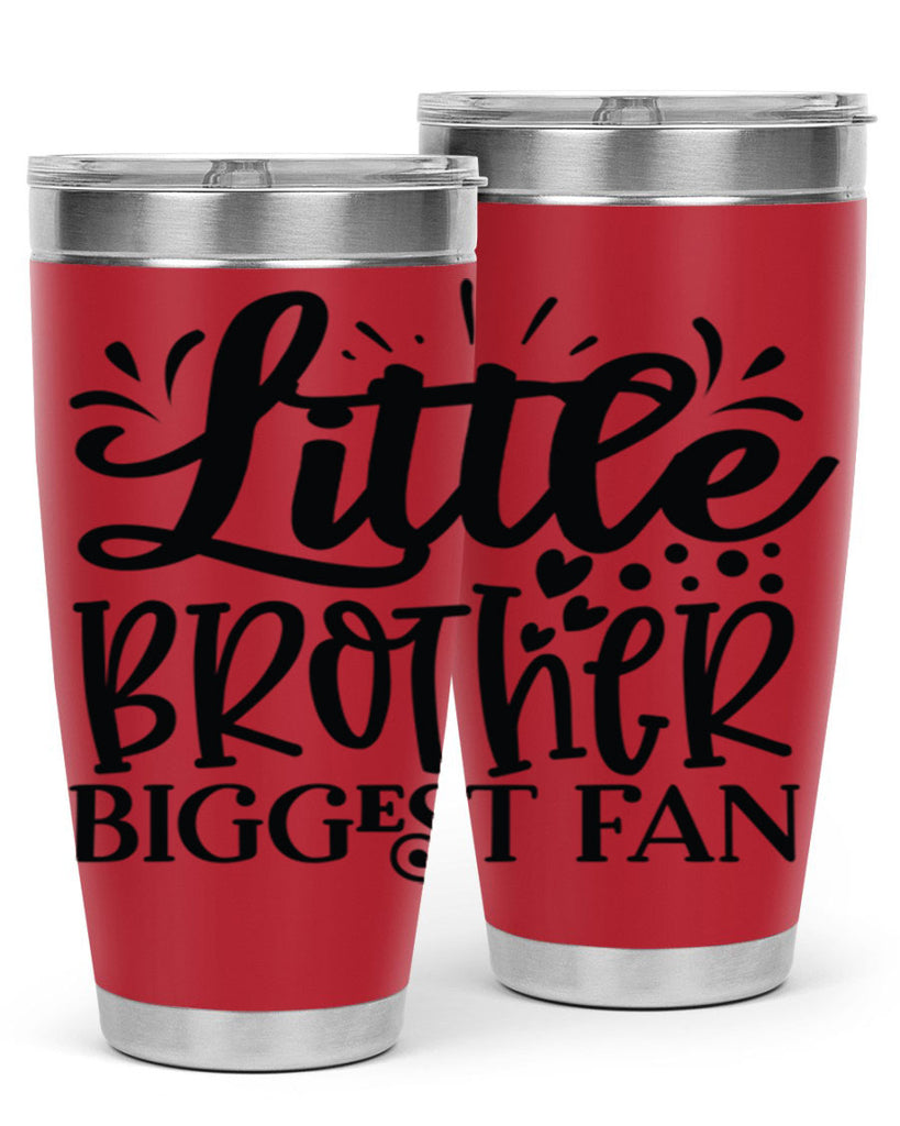Little Brother Biggest Fan 2056#- baseball- Tumbler