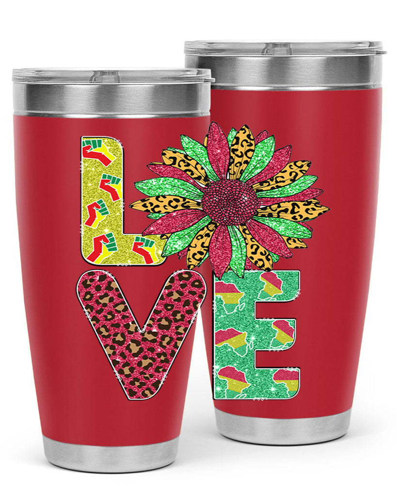 Love Juneteenth Day Fist Sunflower Png 7#- Juneteenth- tumbler