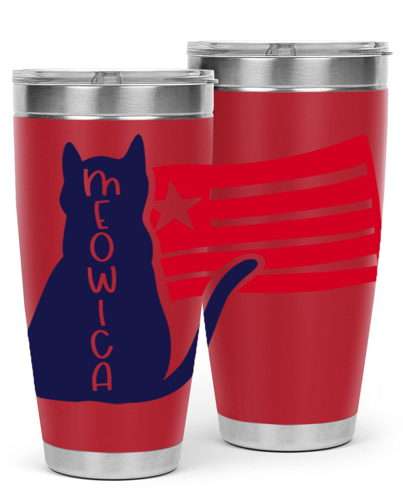 Meowica Style 166#- Fourt Of July- Tumbler