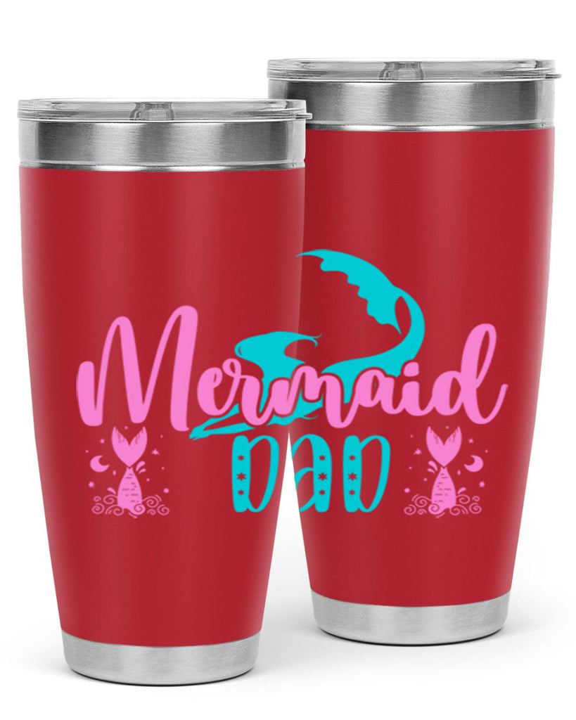 Mermaid Dad 356#- mermaid- Tumbler