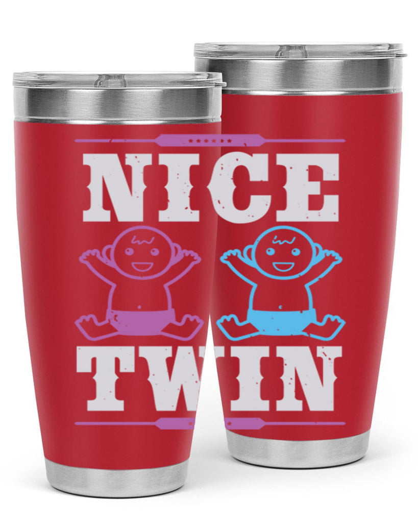 Nice Twin Style 26#- baby shower- tumbler
