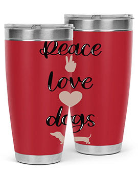 Peace Love Dogs Style 11#- dog- Tumbler
