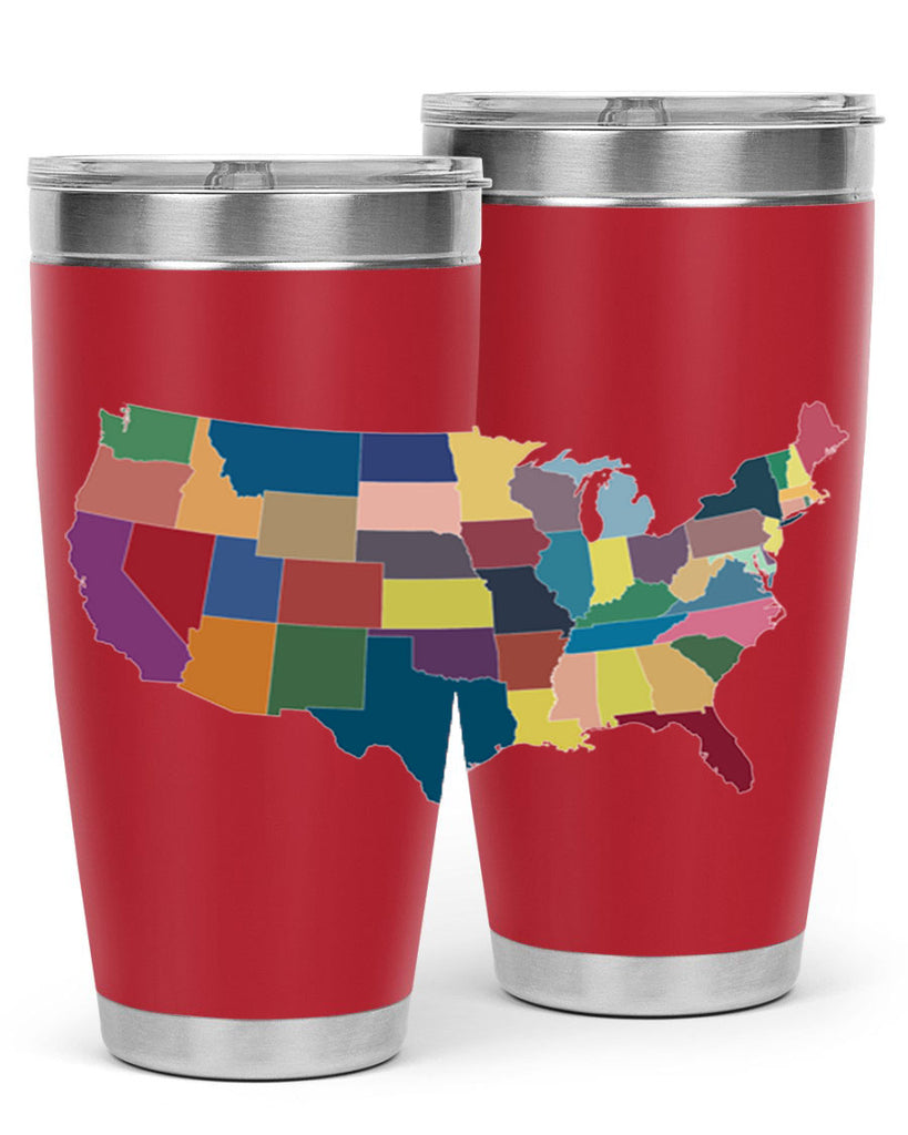 Separate Color Map Style 73#- Fourt Of July- Tumbler