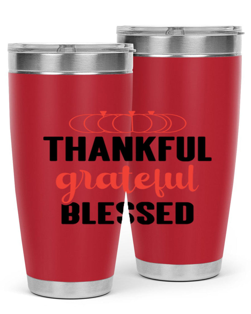 Thankful grateful blessed 603#- fall- Tumbler