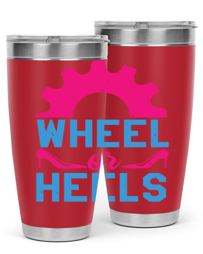 Wheel or Heels Style 8#- baby shower- tumbler