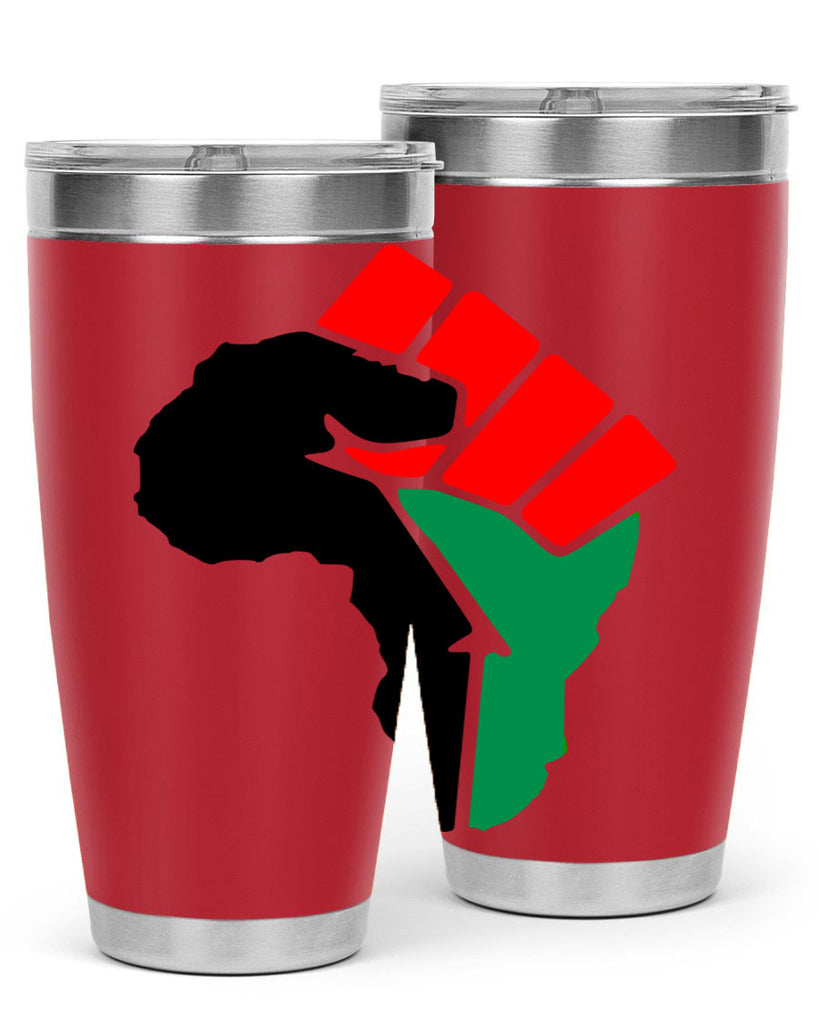 african power fist 274#- black words phrases- Cotton Tank
