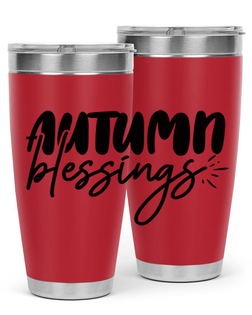autumn blessings 65#- thanksgiving- Tumbler