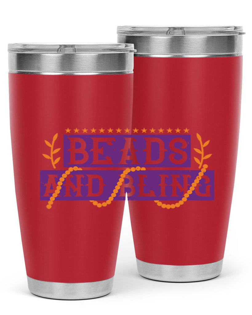 beads and bling 40#- mardi gras- Tumbler