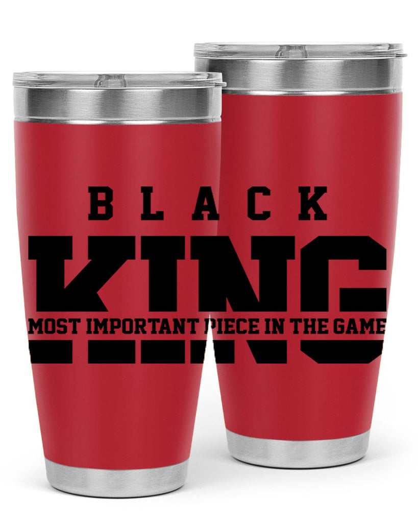 black king 233#- black words phrases- Cotton Tank