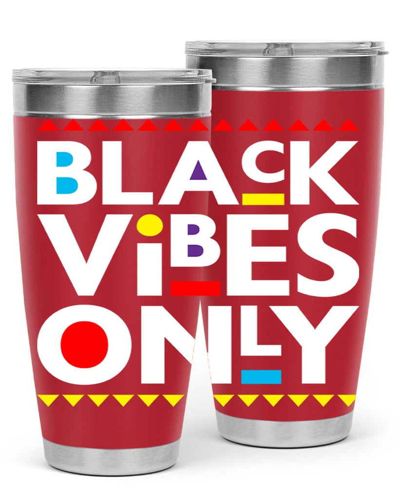 black vibes only 217#- black words phrases- Cotton Tank