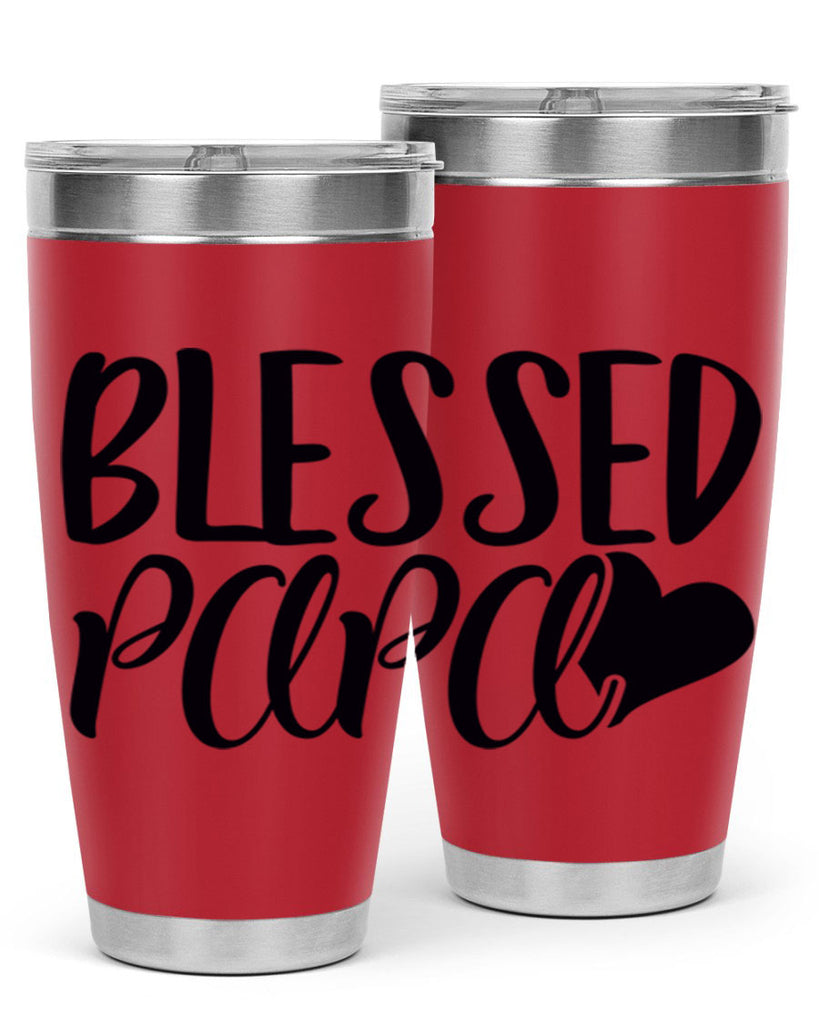 blessed papa 70#- grandpa - papa- Tumbler