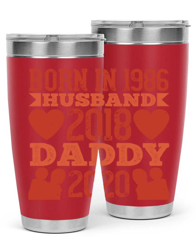 born in husband daddy 123#- fathers day- Tumbler