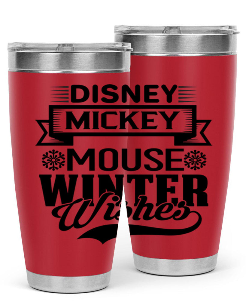 disney mickey mouse winter wishes 93#- winter- Tumbler