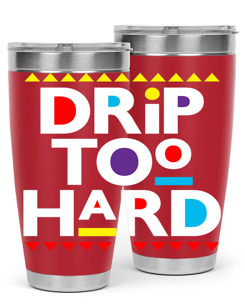 drip too hard 163#- black words phrases- Cotton Tank