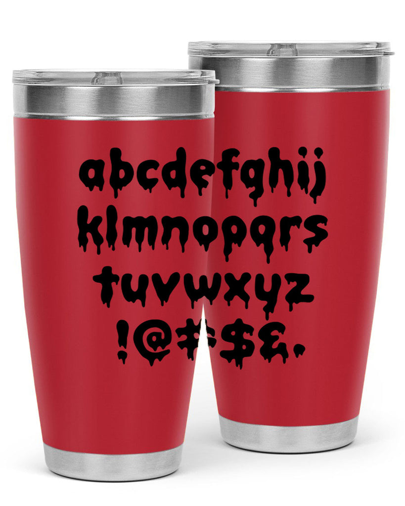 dripping lowercase 162#- black words phrases- Cotton Tank