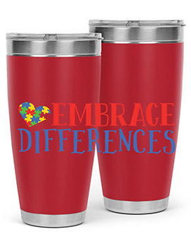embrace differences Style 13#- autism- Tumbler