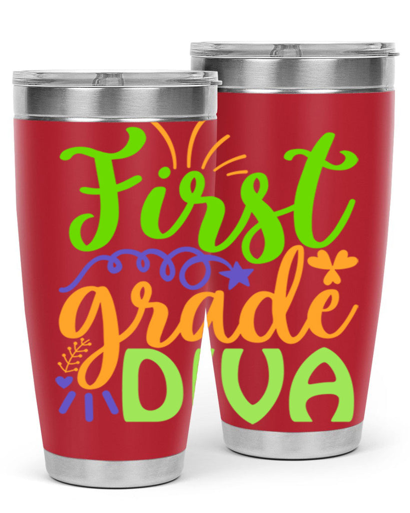 first grade diva 21#- mardi gras- Tumbler