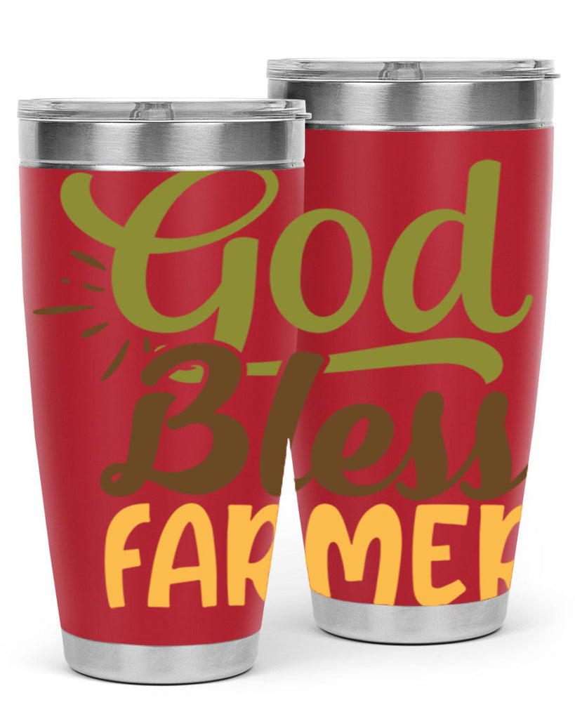 god bless farmer 10#- farming and gardening- Tumbler