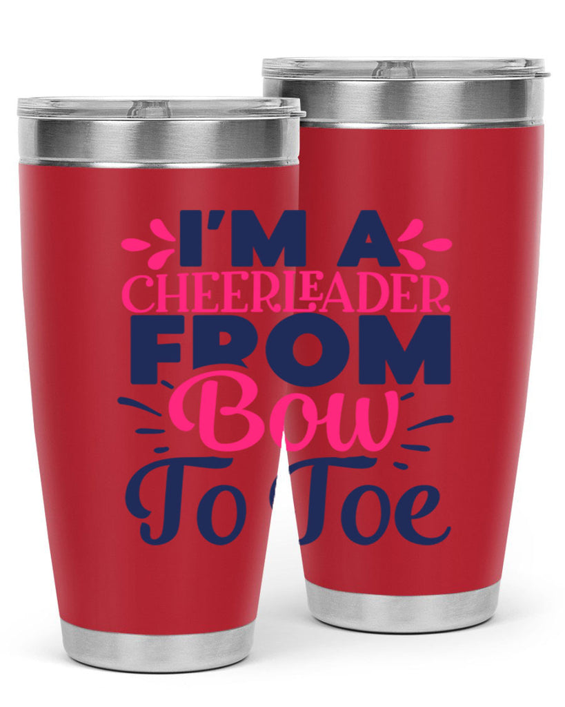 im a cheerleader bow to toe 1743#- cheer- Tumbler