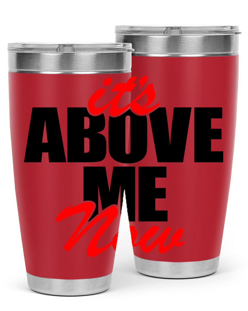 its above me now 106#- black words phrases- Cotton Tank